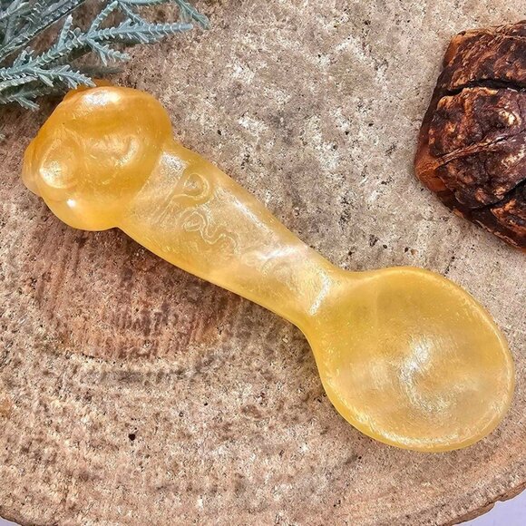 Nature Yellow Quartz Hand Carved Panda 3.2" Spoon. - Picture 5 of 10